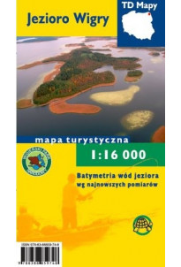 Mapa batymetryczna  i turystyczna Jezioro Wigry foliowana TD Mapy