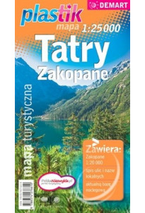 Tatry, Zakopane - plastik mapa - skala 1:25 000