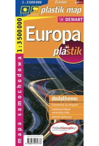 Europa - laminowana  mapa samochodowa